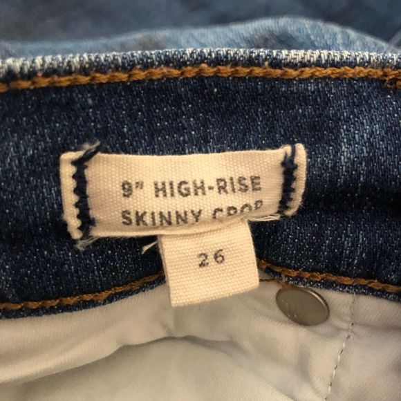 Madewell Jeans 9” High Rise Skinny Crop Jeans in Bruce Wash Distressed size 26 - Picture 10 of 13